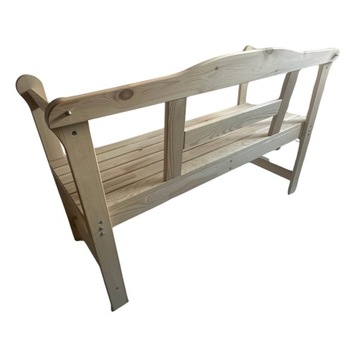 ŁAWKA OGRODOWA DREWNIANA Z OPARCIEM ANIA 118CM TARAS, OGRÓD, BALKON, PATIO