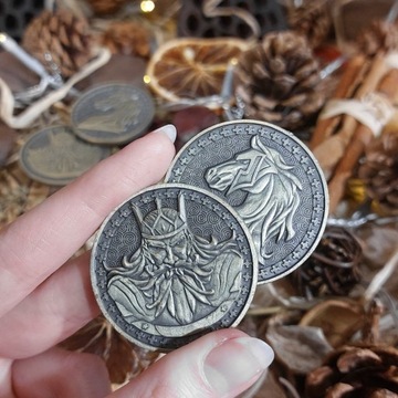 CZTEREJ JEŹDŹCY APOKALIPSY ZESTAW 12 METALOWYCH MONET LARP RPG