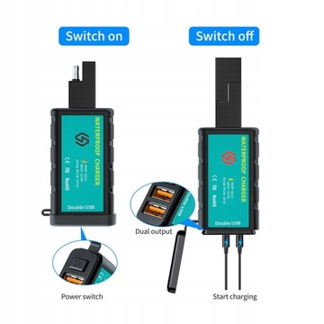 1 комплект USB-зарядного устройства для мотоцикла