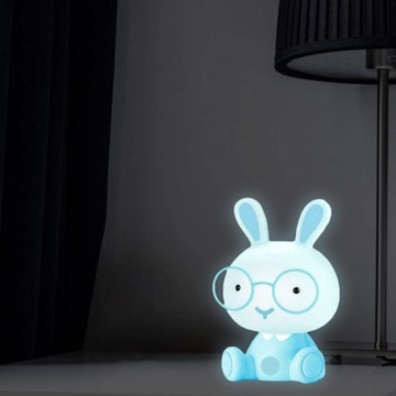 НОЧНИК ДЛЯ ДЕТЕЙ КРОЛИК LED СИНИЙ ЛАМПА