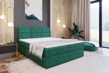 Łóżko kontynentalne Palermo IV 120x200 LOFT, tapicerowane z materacem