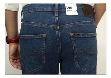 Lee Brooklyn Stone Regular spodnie jeansy W38 L32