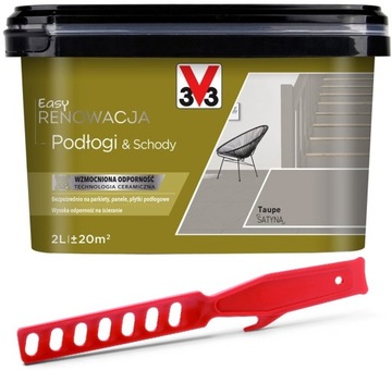 V33 Farba RENOWACJA PODŁOGI I SCHODY 2L TAUPE