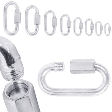 10x OGNIWO SKRĘCANE ŁĄCZNIK DO ŁAŃCUCHA OCYNK 4MM