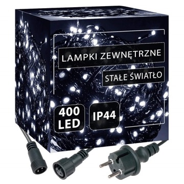 LAMPKI 400 LED 24m CHOINKOWE ZEWNĘTRZNE NA CHOINKĘ