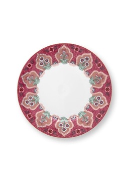 Talerz deserowy Flower Festival Deco Dark Pink PiP Studio, 21 cm