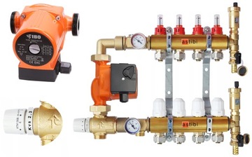 ROZDZIELACZ 4 OBWODY OGRZEWANIA PODŁOGOWEGO DO PODŁOGÓWKI POMPA IBO