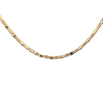 ZŁOTY ŁAŃCUSZEK 45cm x 1,8mm BLASZKA 18K CIEMNE NIE ZŁOTO ŁAŃCUCH POZŁACANY