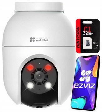 Kamera WiFi Obrotowa 5Mpx EZVIZ C8C 3K Zewnętrzna Audio Karta microSD 32GB