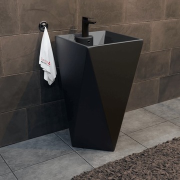 WC toaleta DIAMENT POZIOM + UMYWALKA WOLNOSTOJĄCA BLACK SWISS MEYER