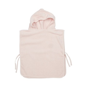 Meyco Baby Jednokolorowy ponczo kąpielowe - frotowy - soft pink - 1-3 lata
