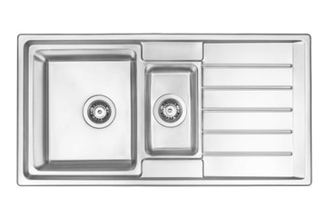 ZLEWOZMYWAK STALOWY WPUSZCZANY DEANTE GŁADKI INOX SYFON USZCZELKA