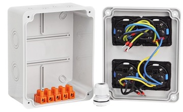 СТРОИТЕЛЬНАЯ КОРОБКА РАСПРЕДЕЛИТЕЛЬНОГО УСТРОЙСТВА ОДНОФАЗНАЯ 4X230В