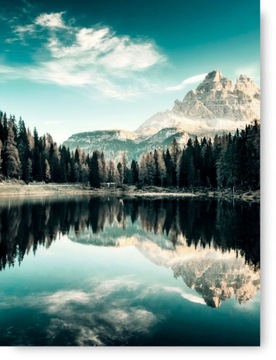 JEZIORO GÓRY NATURA plakat 30x40 cm obraz #112