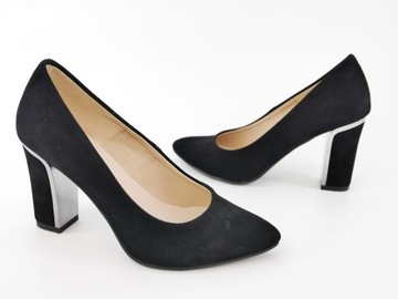 ТУФЛИ AGA BUT POLISH ЧЕРНЫЕ ECO SUEDE R39