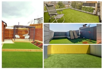 SZTUCZNA TRAWA ZIELONA szer. 3,5m NA BALKON TARAS OGRÓD BASEN MIĘKKA 21mm