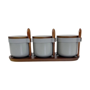 3 szt. Ceramiczne słoiczki na przyprawy Porcelanow