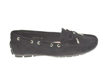 DAMSKIE ZAMSZOWE MOKASYNY RH5750-1 Black r.36