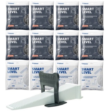 KUBALA SMART LEVEL POZIOMOWANIA PŁYTEK KLINY 200 + KLIPSY 1,5MM 800 SZTUK