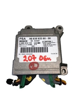 MODUŁ SENSOR AIRBAG PEUGEOT 207 9663593380