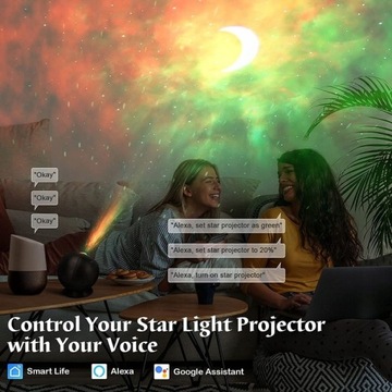 ЛАМПА ПРОЕКТОРА, ГАЛАКТИКА, WIFI, Alexa Google Assistant
