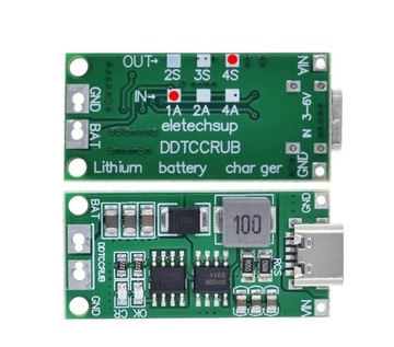 Ładowarka BMS 4S 1A Type-C 14,8 V 16,8 V Boost LiPo Li-Ion Ładowarka 18650