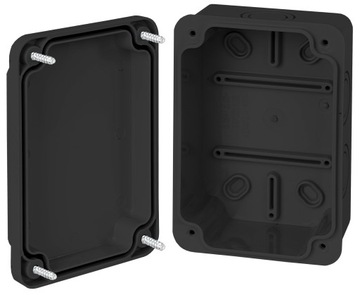 ЧЕРНАЯ УСТАНОВОЧНАЯ КОРОБКА ГЕРМЕТИЧНЫЙ КОРПУС ЭЛЕКТРИЧЕСКОЙ КОРОБКИ