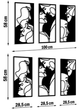 АЖУРНАЯ КАРТИНА ОТДЕЛКА СТЕН ЛИЦА 3D ПАРА ПАНЕЛИ ДЛЯ ГОСТИНОЙ TRIPTIQUE LARGE