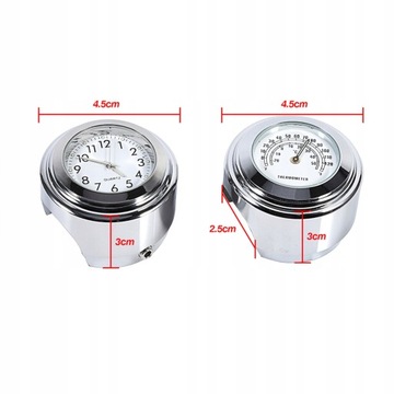 РУЛЬ ДЛЯ МОТОЦИКЛА, ЛЕГКИЕ ЧАСЫ И ТЕРМОМЕТР, УДАРОПРОЧНЫЙ