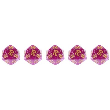 ZESTAW 5 KOSTEK K20 RPG ECHO ZAKLĘTEJ KAPLICY KOŚĆ DWUDZIESTOŚCIENNA