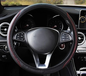 КРЫШКА РУЛЯ, ЧЕРНО-КРАСНАЯ, ELEGANT