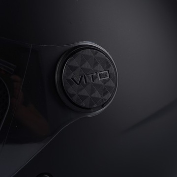 МОТОЦИКЛЬНЫЙ ШЛЕМ ОТКРЫТЫЙ | ВИТО УНО | МАТОВЫЙ ЧЕРНЫЙ СКУТЕР CHOPER ECE 22/06