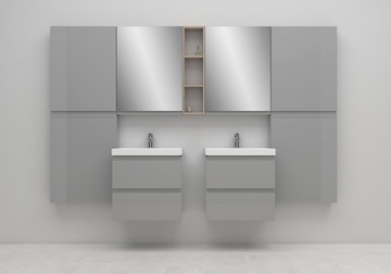 UMYWALKA Z SZAFKĄ 50 CM SLIM BIAŁY CERSANIT MODUO