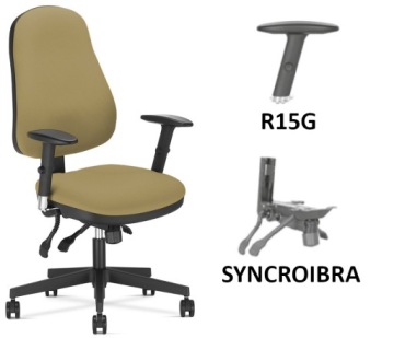 Fotel biurowy obrotowy OFFIX R15 beżowy Nowy Styl