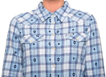 WRANGLER koszula blue WESTERN CHECK SHIRT _ S