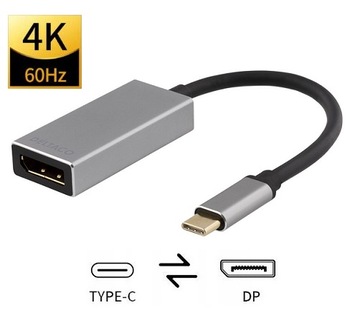 Adapter USB-C 3.1 do Displayport 4K 60Hz ver.2021