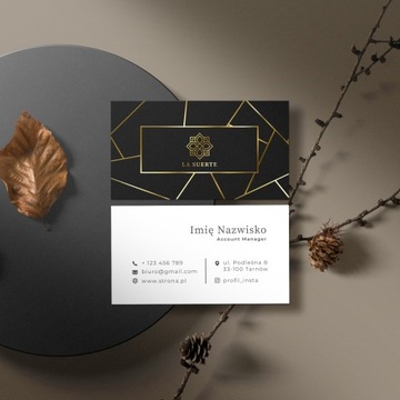 Wizytówki złocone folia soft + folia złota 500 sztuk + projekt