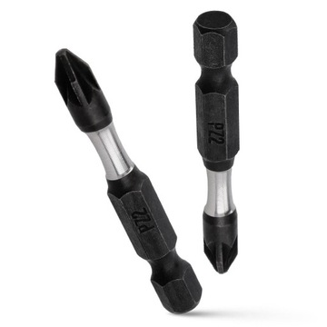 Ударная бита PZ2 Ударная бита 50 мм | Ударная бита для отвертки 2 шт.