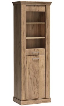 meble witryna wąska słupek przeszklony regał zamykany z szybą Antica 11