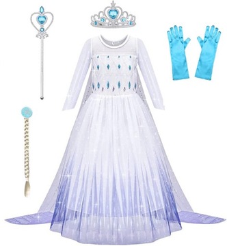 FROZEN 2 SUKIENKA ELSA KRAINA LODU 2-3 L + ZESTAW