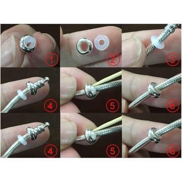 Позолоченные стопоры для модульных браслетов.