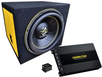 Ground Zero GZIW 12XSPL D2 C zestaw wzmak kable