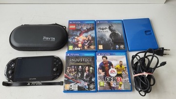 KONSOLA SONY PS VITA PCH-2016 ETUI 5 GIER STAN DOBRY GWR CZARNA