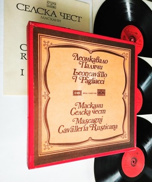 LEONCAVALLO = I PAGLIACCI /MASCAGNI = CAVALLERIA RUSTICANA 3LP КОРОБКА КАЛЛАС