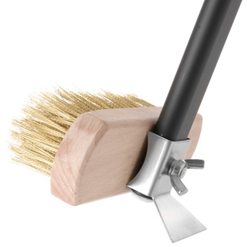 Щетка для чистки духовки для пиццы с медной щетиной, длина 1320 мм - H