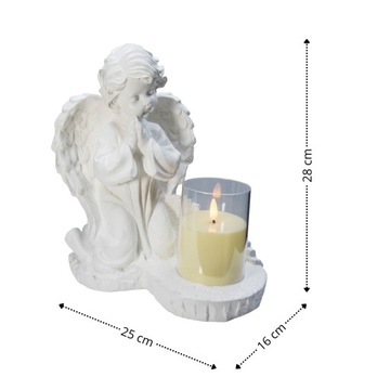 БОЛЬШАЯ СВЕЧА + ГИПСОВАЯ СВЕЧА ФИГУРКА гробницы СВЕТОДИОДНАЯ ЛАМПА 3XAAA