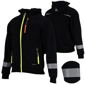 BLUZA ROBOCZA męska DRESOWA kurtka OCHRONNA BHP ODBLASKOWA OSTRZEGAWCZA