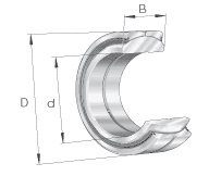 Подшипник скольжения GE 45 /45x68x32-25/ NKL