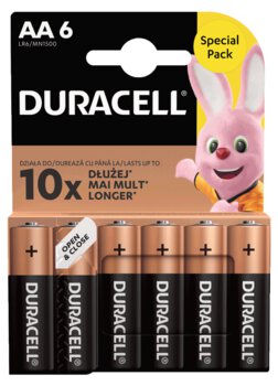Bateria alkaliczna Duracell AA (R6) 6 szt.