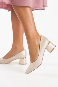 ТУФЛИ «PEARL» ЖЕНСКИЕ, ЭЛЕГАНТНЫЕ, ДЕКОРАТИВНЫЙ БЛОК, КОЖАНАЯ Стелька, размер 38